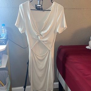 Off white dress with middle cut out